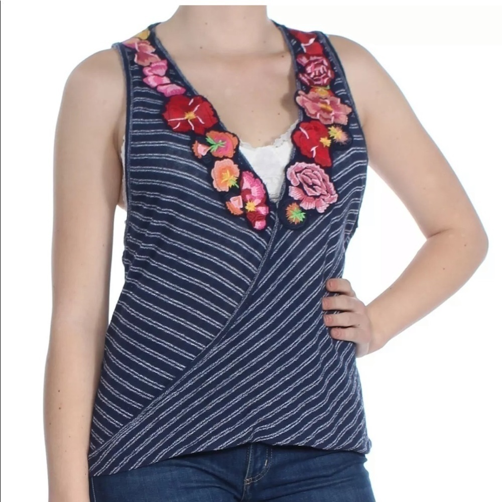 FREE People Floral Embroidered Top  $78‎